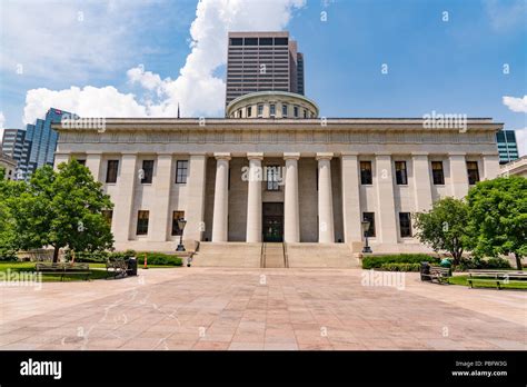 COLUMBUS, OH - JUNE 17, 2018: Facade of Ohio Capital building in ...