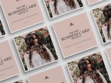 Free Square Business Card Mockup PSD on Behance