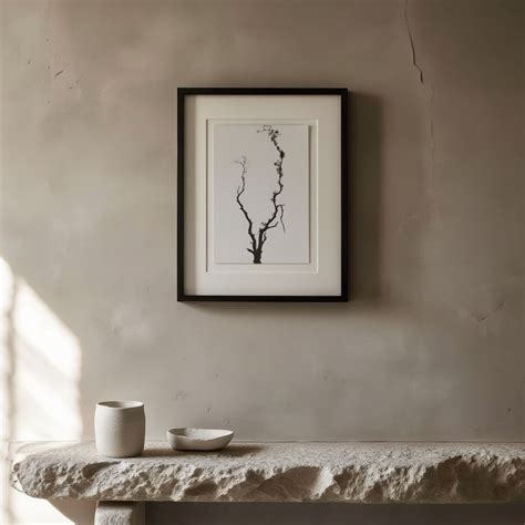 minimal tree poster modern botanical wall art print hakyarts