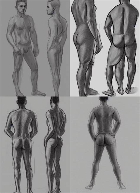 Male Figure Drawing Model Poses