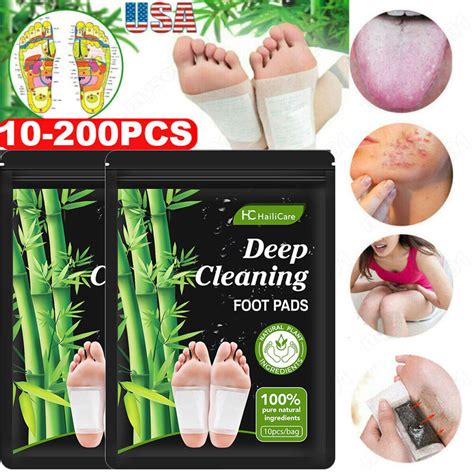 200 10 Detox Foot Patches Pads Body Toxins Feet Slimming Deep