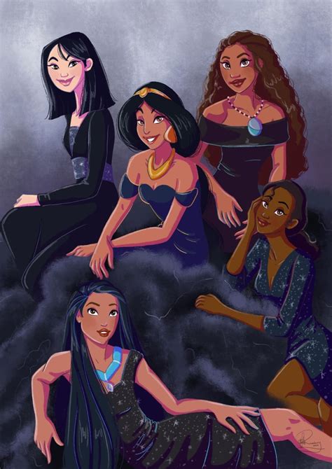 Disney Princesses ~ ♡ in 2024 | Black disney princess, Disney princess ...