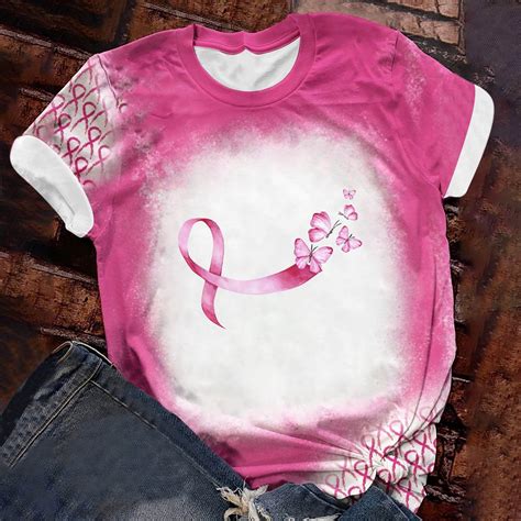 Breaise Breast Cancer Awareness Shirts For Women Pink Ribbon Tie Dye