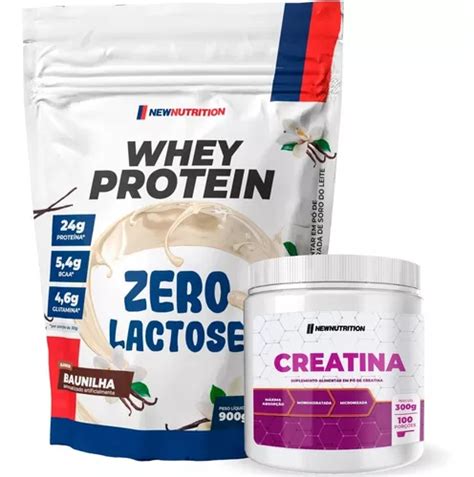 Kit Whey Zero Lactose G Creatina Monohidratada G Parcelamento