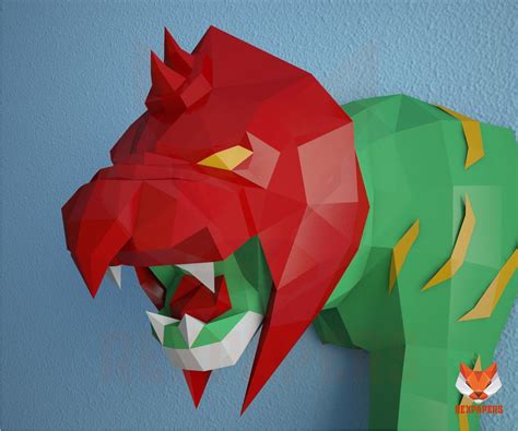 Rex33 Papercraft Pdf Template Diy 3d Model Fanart Paper Etsy