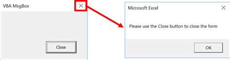 Hide Or Disable A Vba Userform X Close Button Excel Off The Grid