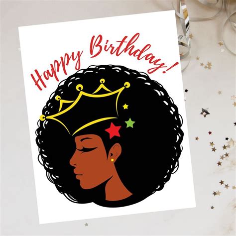 Happy Birthday African American Woman African American Happy Etsy In