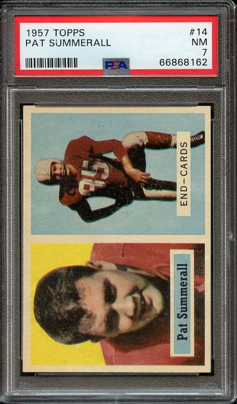 Lot Detail 1957 TOPPS 14 PAT SUMMERALL PSA NM 7