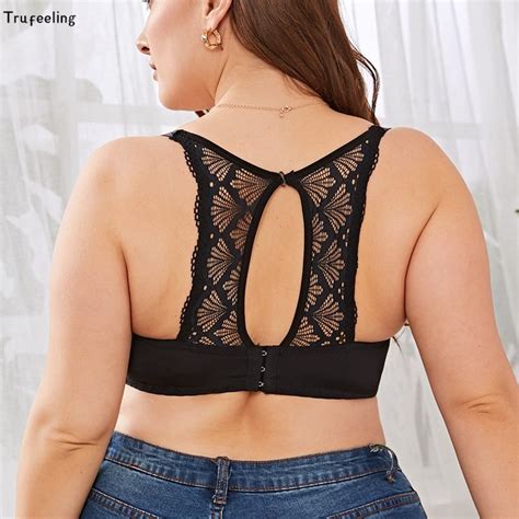 Trufeeling Women Bralette No Padding Underwire Lingerie Plus Size Full