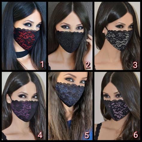 Designer Face Masklace Face Masksatin Face Masksexy Face Etsy