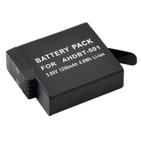 1250 mAh Batería Para GoPro Hero 5 Negro Hero5 AHDBT 501 Cantidad de