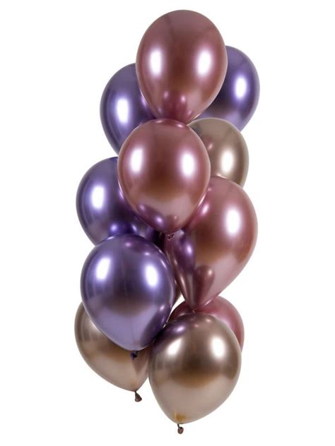 Ballonnen Set Metallic Paars Roze