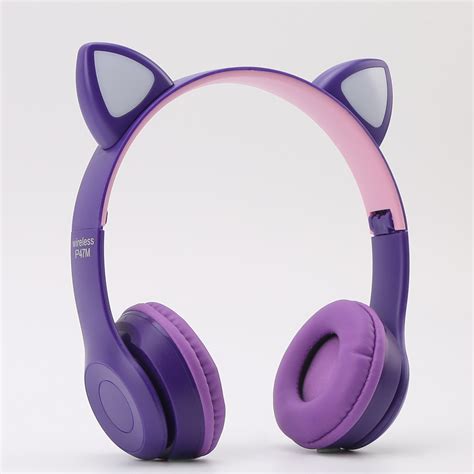 SOONHUA Kids Headphones, Cat Ear Headphones Foldable On-Ear Stereo ...