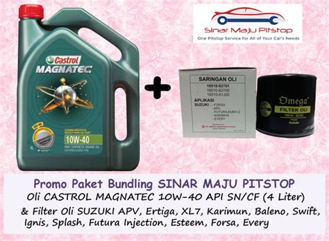 Paket Bundling Oli Mobil Castrol Magnatec W Api Sn Liter