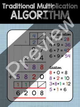 Traditional Multiplication Algorithm Posters by Griffin Education ...