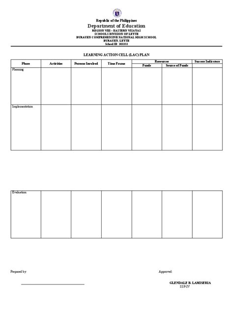 LAC Plan Template | PDF