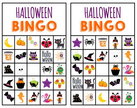 Printable Bingo Cards Halloween Printable And Enjoyable Learning