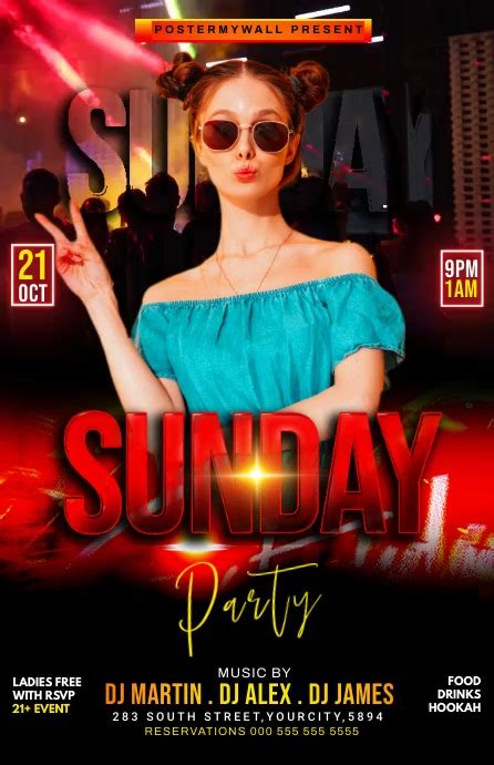 Sunday Party Template Postermywall