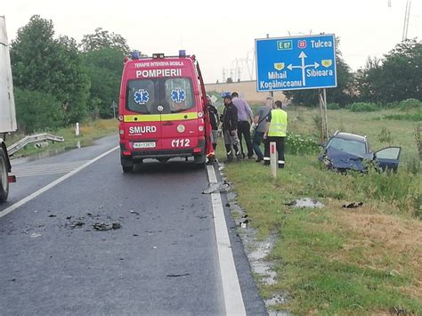 UPDATE Accident rutier cu victime pe DN22 zona localității Sibioara