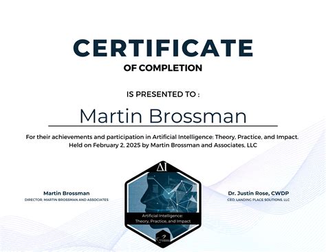 AI for Professionals Certificate | Martin Brossman & Associates LLC