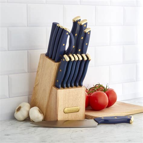 Farberware 15 Piece Triple Riveted Knife Set High Carbon Stainless Steel With Ergonomic Handles