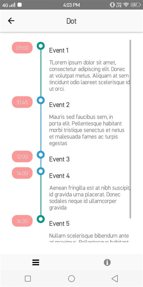 Nice Android Timeline View Example High Level Template