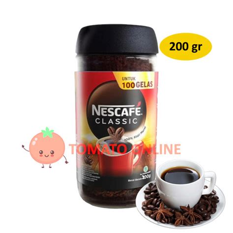 Promo Nescafe Classic Kopi Instan Coffee Hitam Black Robusta Gr