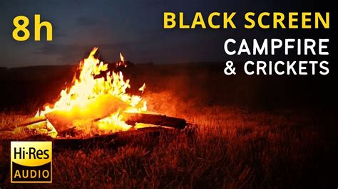 Sleep Instantly W Crickets Campfire Sounds Hrs Black Screen For