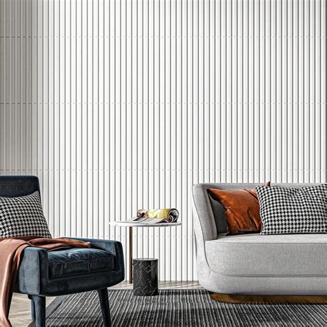 Art D Slat Wall Panel D Fluted Textured Panel Tile X In