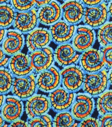 Multicolor Tie Dye Swirls Anti Pill Fleece Fabric Joann