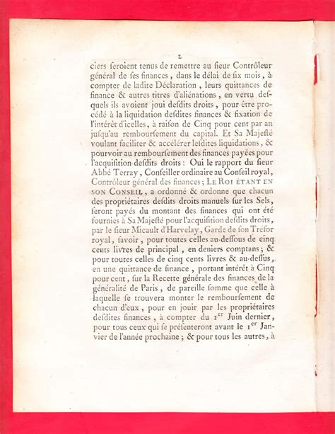 Arrest Du Conseil D Tat Du Roi Qui Ordonne Le Remboursement Des