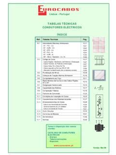 TABELAS TÉCNICAS CONDUTORES ELÉCTRICOS tabelas t 201 cnicas