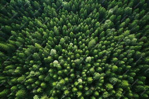 Premium AI Image | dense green forest Drone top view aerial view