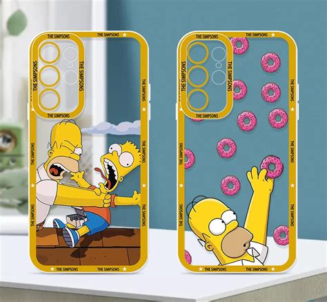 Funny The Simpsons Homer For Samsung S23 S22 S21 S20 Pro Fe Ultra A23 A52 A53