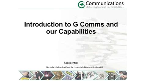 G Comms Materials Management Presentation Ppt