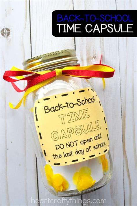 Make Your Own First Day Of School Time Capsule Free Printable Artofit