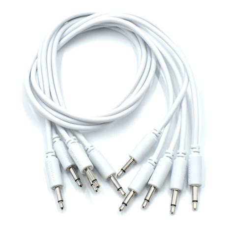 Eurorack Patch Cables 5 Pack 9 150cm White Modularsynthlab