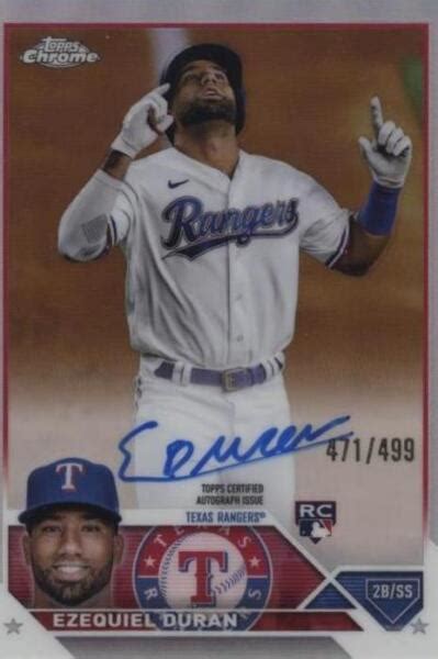 2023 Topps Chrome Rookie Autographs Refractor RA EDU Ezequiel Duran