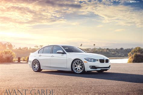 Alpine White Bmw F30 328i On Avantgarde Wheels Bmw 3 Series White