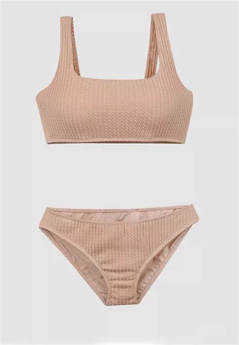 LYCKA LNT Korean Lady Bikini Swimwear Pink Buy LYCKA Online ZALORA Hong Kong