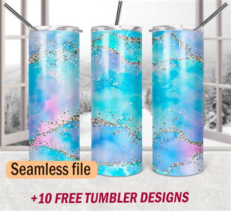 Blue 20 Oz Skinny Tumbler Png File For Sublimation Designs Etsy