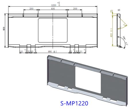 Skid Steer Mounting Plate - Blank Universal - Heavy Duty