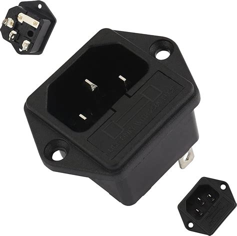 Amazon Ac V A Iec C Male Power Cord Inlet Socket With