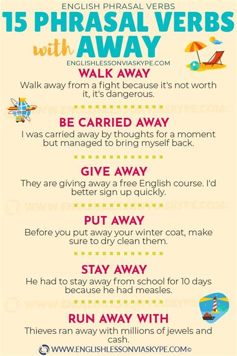 15 Phrasal Verbs With Away Learn English With Harry 👴 Learn English