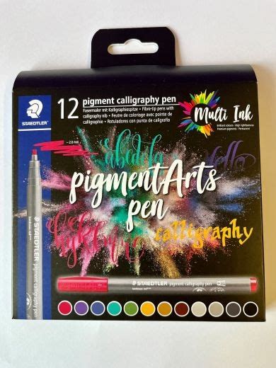 Staedtler Pigment Calligraphy Pen Set 12 Colours Multi Ink £2830