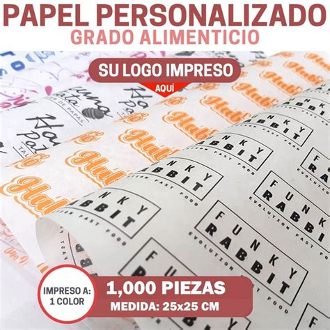 Papel Encerado Grado Alimenticio Df Impresion Serigrafia Pop