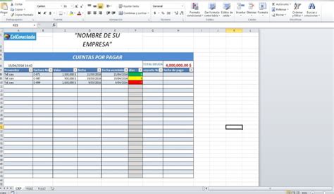 Plantilla Excel Cuentas Por Cobrar Y Pagar