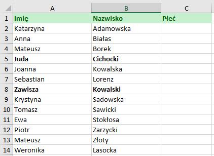 Tabela Ocen W Excel