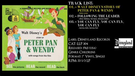 Robie Lester Walt Disneys Story Of Peter Pan And Wendy Full Record