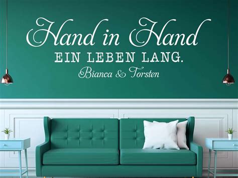 Wandtattoo Hand In Hand Ein Leben Lang Von KLEBEHELD DE